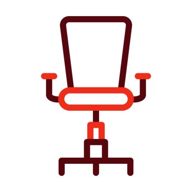 Kişisel ve Ticari Kullanım İçin Masa Sandalyesi Kabartma İki Renk Simgesi