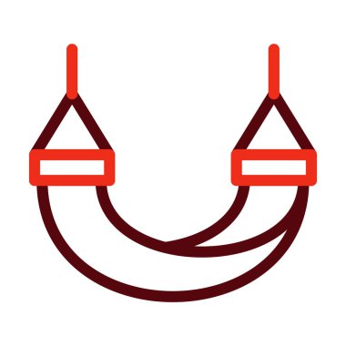 Kişisel ve ticari kullanım için hamak sembolü iki renk simgesi