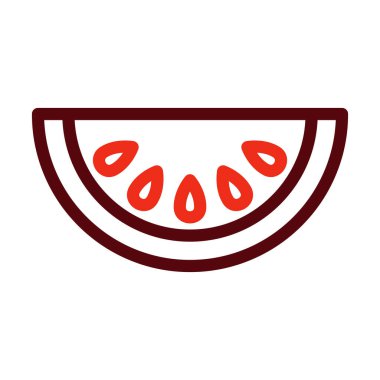 Kişisel ve ticari kullanım için Karpuz Kabartması İki Renk Simgesi