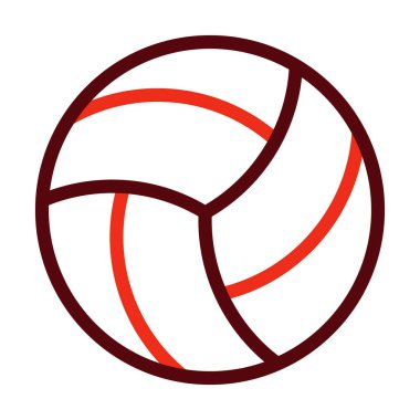 Kişisel ve ticari kullanım için Voleybol Sembolü İki Renk Simgesi