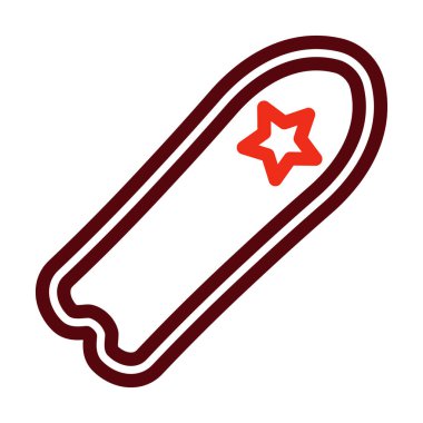 Kişisel ve ticari kullanım için Snowboard Glyph İki Renk Simgesi