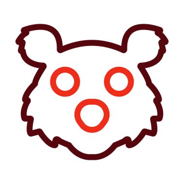 Kişisel ve ticari kullanım için Kutup Ayısı Sembolü İki Renk Simgesi