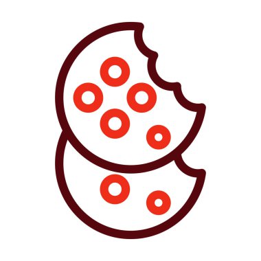 Kişisel ve Ticari Kullanım İçin Kurabiye Kabartması İki Renk Simgesi