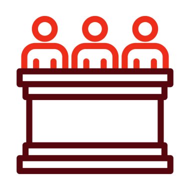 Kişisel ve ticari kullanım için Mahkeme Jürisi Glyph İki Renk Simgesi