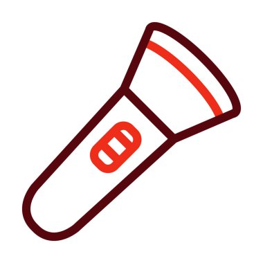 Kişisel ve ticari kullanım için el feneri sembolü iki renk simgesi