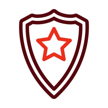 Polis Rozeti Özel ve Ticari Kullanım İçin İki Renk Simgesi