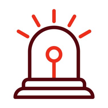 Kişisel ve ticari kullanım için Araba Sireni Sembolü İki Renk Simgesi