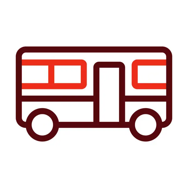 Bus Glyph Two Color Icon Für Den Persönlichen Und Kommerziellen — Stockvektor
