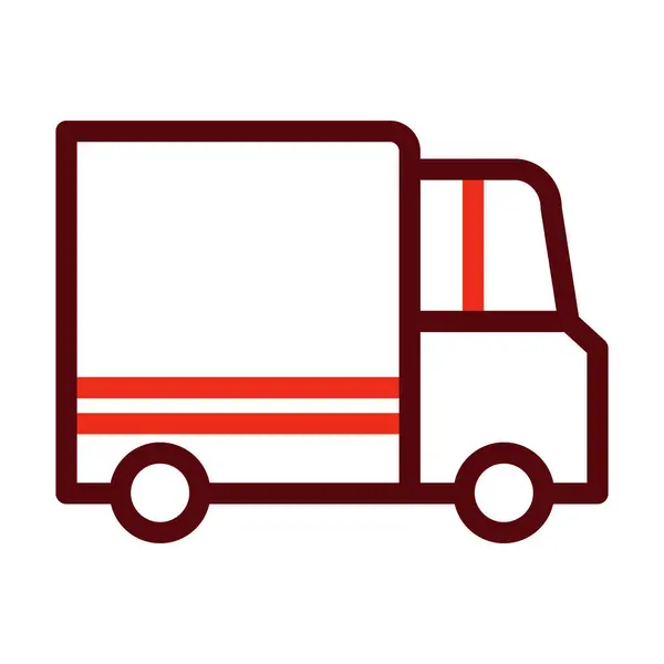 Truck Glyph Two Color Icon Voor Persoonlijk Commercieel Gebruik — Stockvector