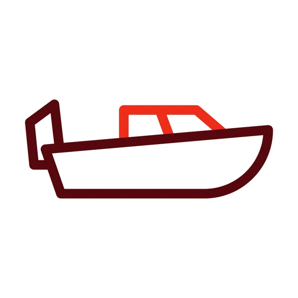 Speed Boat Glyph Two Color Icon าหร บการใช งานส วนบ — ภาพเวกเตอร์สต็อก