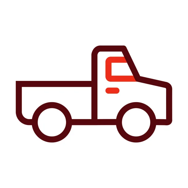 Pickup Glyph Φορτηγών Δύο Χρωμάτων Εικονίδιο Για Προσωπική Και Εμπορική — Διανυσματικό Αρχείο