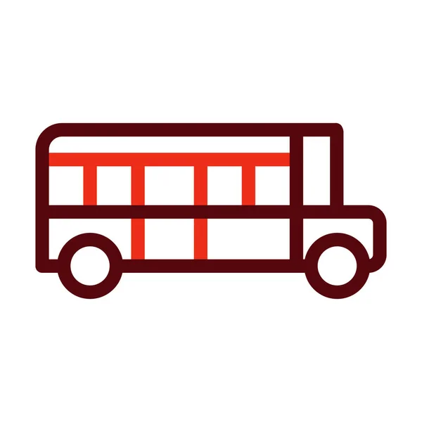 Schulbus Glyph Two Color Icon Für Den Persönlichen Und Kommerziellen — Stockvektor