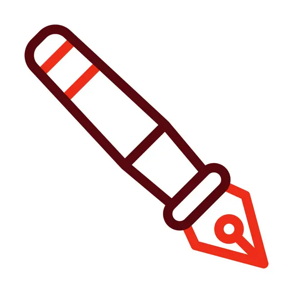 供个人及商业用途的钢笔色标双色图标 — 图库矢量图片