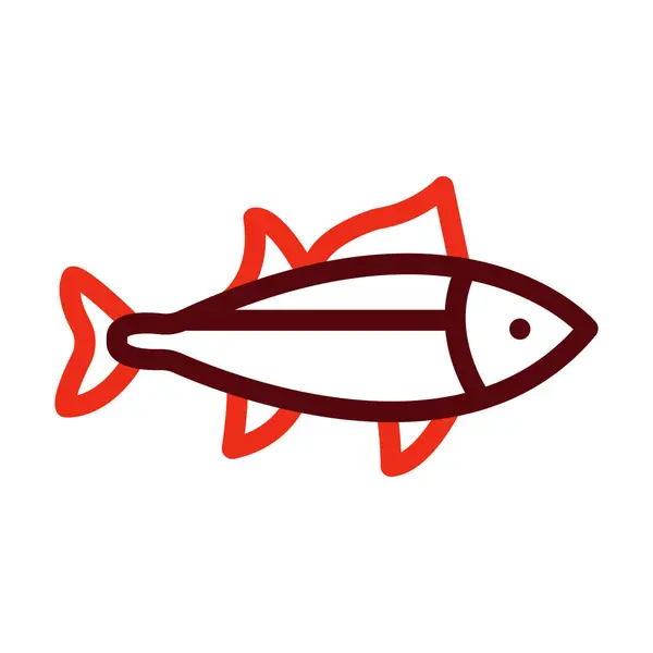 Kişisel Ticari Kullanım Için Ton Balığı Şareti Renk Simgesi — Stok Vektör