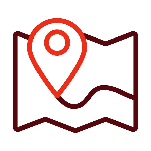 Χάρτης Glyph Δύο Έγχρωμο Εικονίδιο Για Προσωπική Και Εμπορική Χρήση — Διανυσματικό Αρχείο