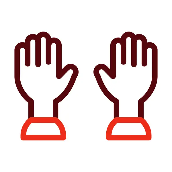 Handskar Glyph Två Färg Ikon För Personligt Och Kommersiellt Bruk — Stock vektor