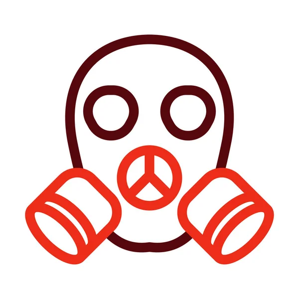 Kişisel Ticari Kullanım Çin Gaz Maskesi Sembolü Renk Simgesi — Stok Vektör