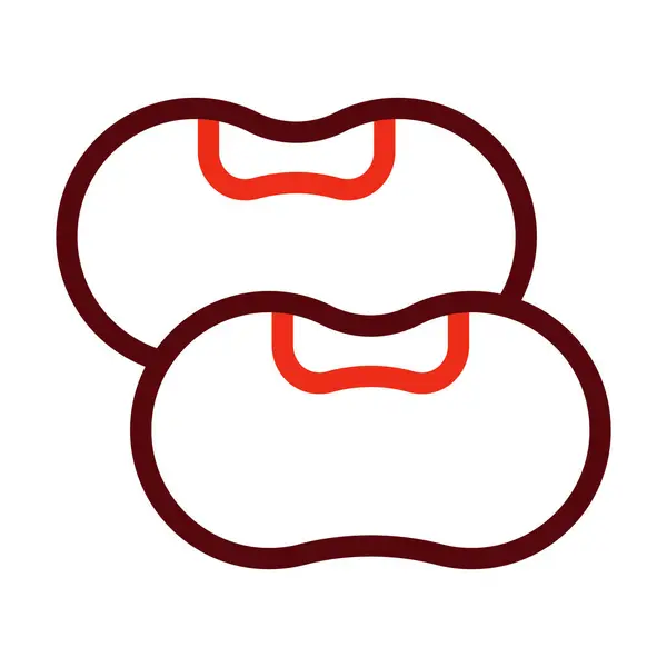 Beans Glyph Two Color Icon Für Den Persönlichen Und Kommerziellen — Stockvektor