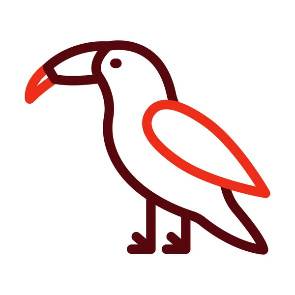 Двухцветная Икона Toucan Glyph Личного Коммерческого Использования — стоковый вектор