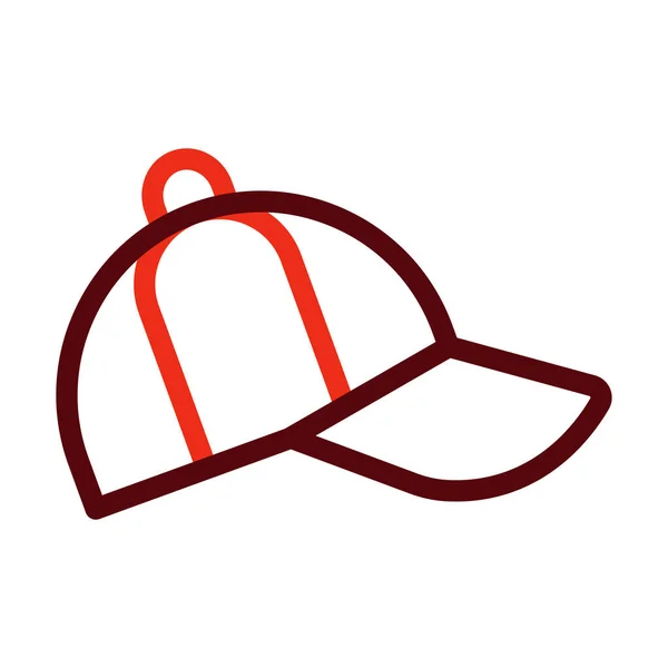 Kişisel Ticari Kullanım Için Beyzbol Şapkası Kabartma Renk Simgesi — Stok Vektör
