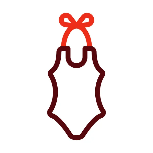 Kostium Kąpielowy Glyph Two Color Icon Użytku Osobistego Komercyjnego — Wektor stockowy