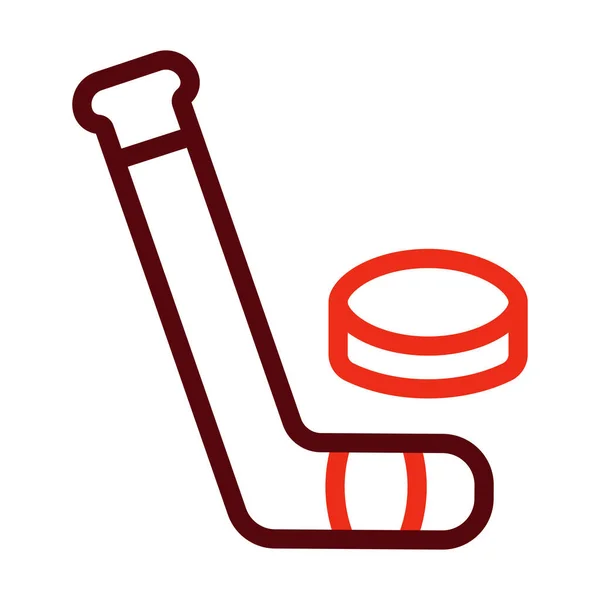 Ice Hockey Glyph Δύο Χρωμάτων Εικονίδιο Για Προσωπική Και Εμπορική — Διανυσματικό Αρχείο