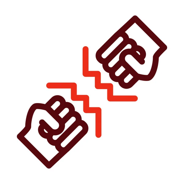 Glyphe Combat Deux Icônes Couleur Pour Usage Personnel Commercial — Image vectorielle
