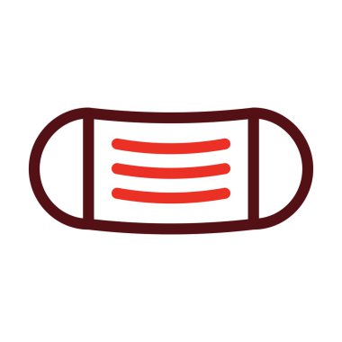 Kişisel ve ticari kullanım için Cerrahi Maske Sembolü İki Renk Simgesi