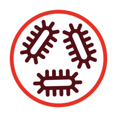 Kişisel ve ticari kullanım için Virüs Kabartma İki Renk Simgesi