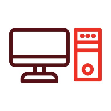 Kişisel ve Ticari Kullanım İçin Bilgisayar Kabartması İki Renk Simgesi