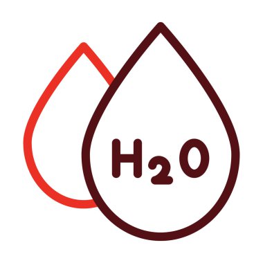 Kişisel ve Ticari Kullanım İçin H2o Kabartma İki Renk Simgesi