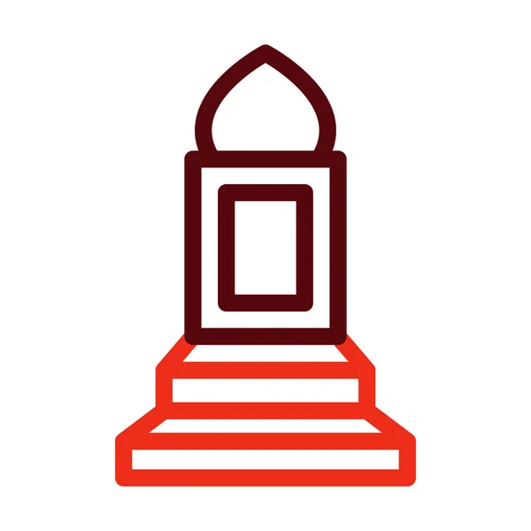 Mimbar Glyph Two Color Icon Für Den Persönlichen Und Kommerziellen — Stockvektor