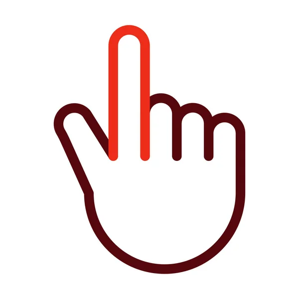 Upphöjt Finger Glyph Två Färg Ikon För Personligt Och Kommersiellt — Stock vektor