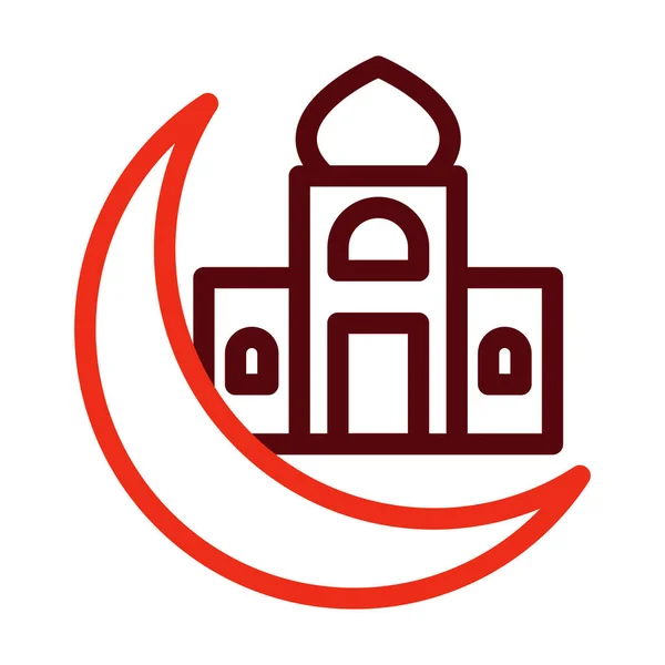 Eid Celebration Glyph Two Color Icon Für Den Persönlichen Und — Stockvektor