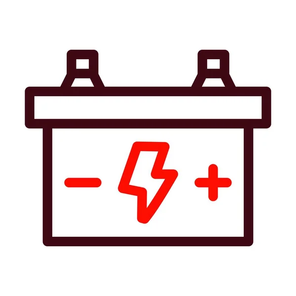 個人的および商業使用のための電池のグリフ2色のアイコン — ストックベクタ