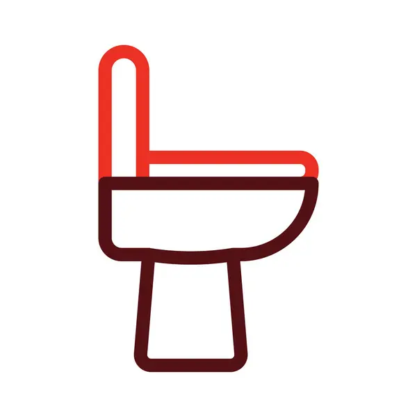 Toalett Glyph Två Färg Ikon För Personligt Och Kommersiellt Bruk — Stock vektor