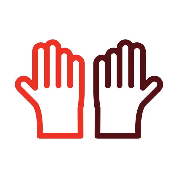 Καθαρισμός Gloves Glyph Δύο Χρωμάτων Εικονίδιο Για Προσωπική Και Εμπορική — Διανυσματικό Αρχείο