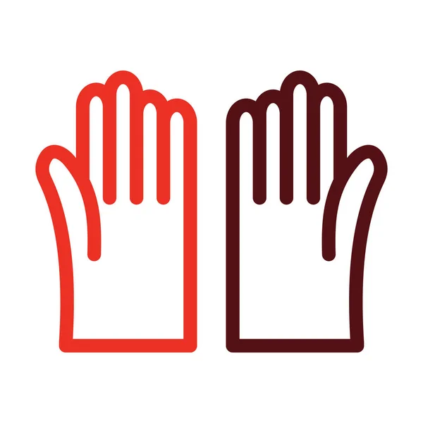 Handschoenen Glyph Two Color Icon Voor Persoonlijk Commercieel Gebruik — Stockvector