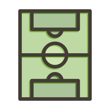 Futbol Sahası Kalın Çizgisi Kişisel ve Ticari Kullanım İçin Renklerle Dolu