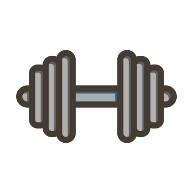 Dumbbell Kalın Çizgisi Kişisel ve Ticari Kullanım İçin Renklerle Dolu