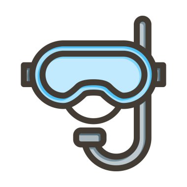 Şnorkel Kalın Çizgisi Kişisel ve Ticari Kullanım İçin Renklerle Dolu