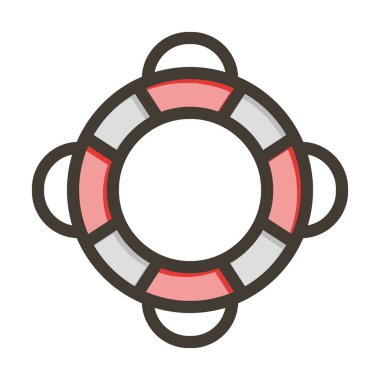 Yaşam Şamandırası Kalın Çizgisi Kişisel ve Ticari Kullanım İçin Renklerle Dolu