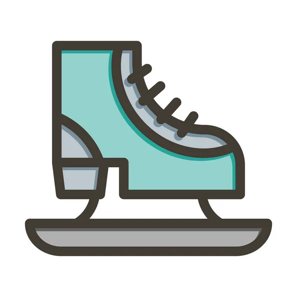个人和商业用途的冰溜冰鞋填充线 — 图库矢量图片