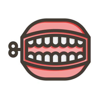 Oyuncak Diş Kalın Çizgisi Kişisel ve Ticari Kullanım İçin Renklerle Dolu