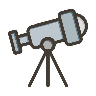 Teleskop Kalın Çizgisi Kişisel ve Ticari Kullanım İçin Renklerle Dolu