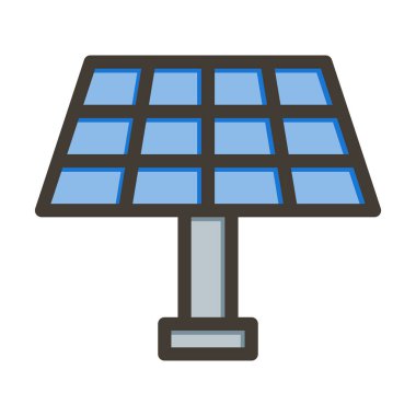 Güneş Paneli Kalın Çizgisi Kişisel ve Ticari Kullanım İçin Renklerle Dolu