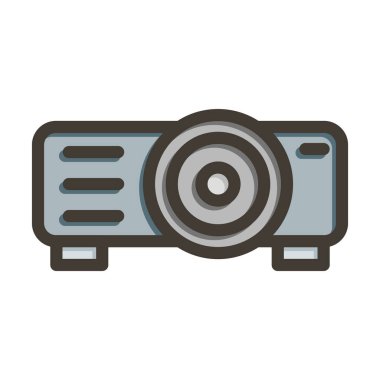 Projektör Kalın Çizgisi Kişisel ve Ticari Kullanım İçin Renklerle Dolu