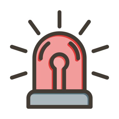 Siren Kalın Çizgisi Kişisel ve Ticari Kullanım İçin Renklerle Dolu