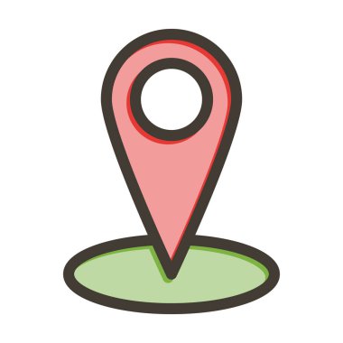 GPS Kalın Çizgisi Kişisel ve Ticari Kullanım İçin Renklerle Dolu