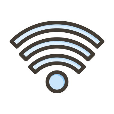 İnternet Bağlantısı Kalın Çizgisi Kişisel ve Ticari Kullanım İçin Renklerle Dolu